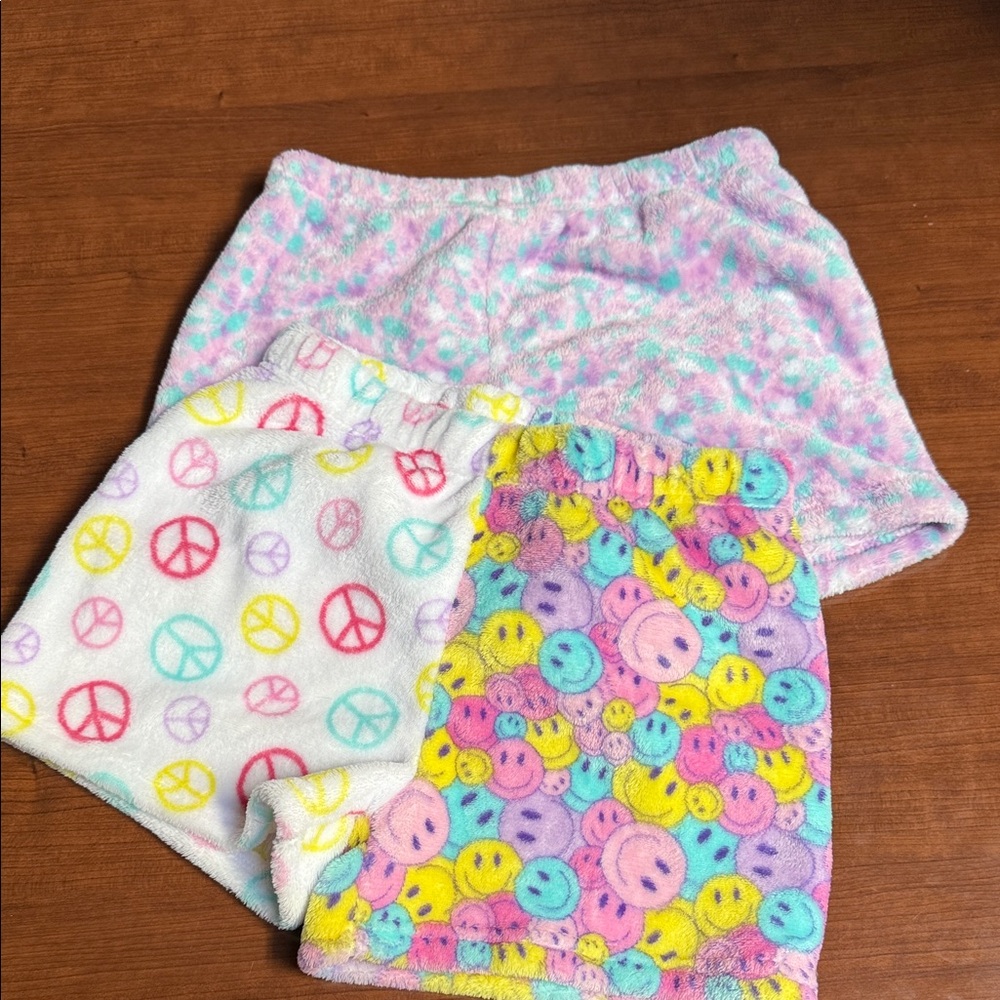 Girls Colorful Fleece Shorts Set (2 pairs)